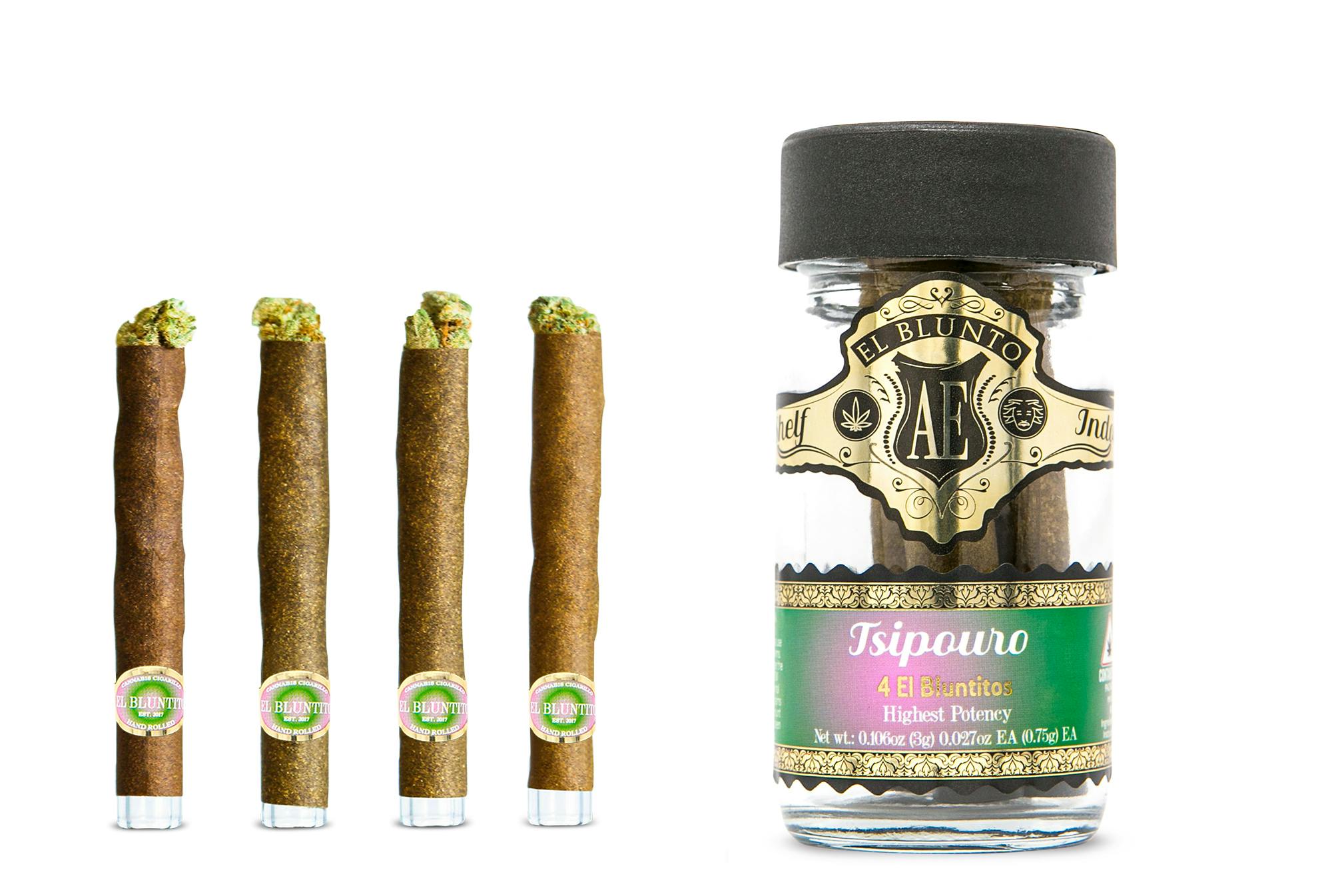 El Blunto by Albert Einstone's - El Bluntito - 4-Pack - Tsipouro - 4 x .75G [Mini Blunt Pack] - 1