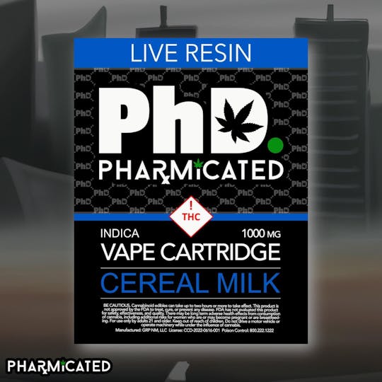 Pharmicated - PhD 510 Thread Resin Vape Cart - Cereal Milk (I) - 1