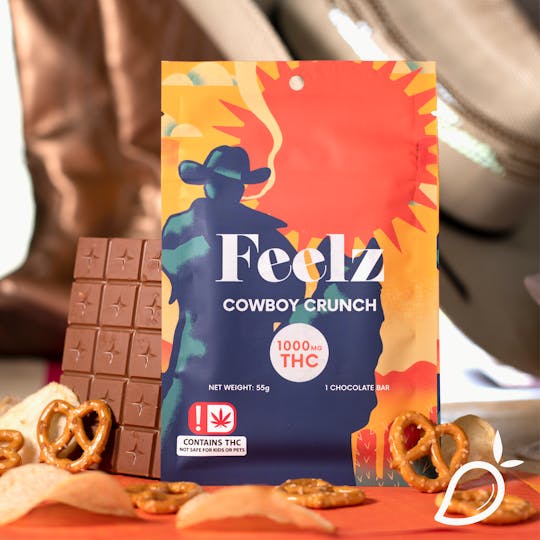 Feelz - 1000mg Cowboy Crunch Chocolate Bar - 1