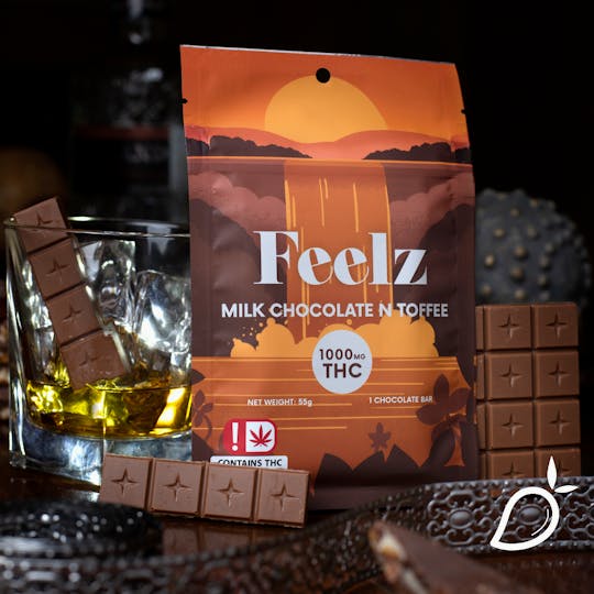 Feelz - 1000mg Milk Chocolate & Toffee Bar - 1