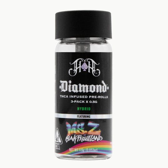 Heavy Hitters - 3-Pack Diamond Infused Pre-Roll: OakFruitland: Ms. Z - 1