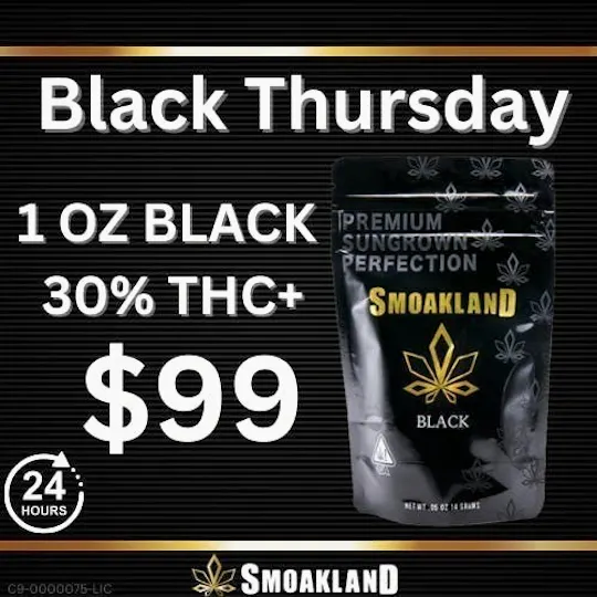 Smoakland - Black Thursday: 1OZ Black | $99.99 - 1