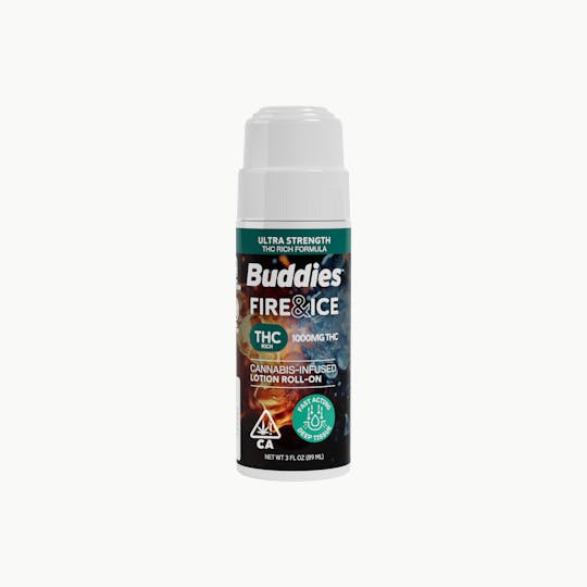 Buddies Brand - Fire & Ice Ultra THC Rich Topical Roll - On - 3 fl oz - 1