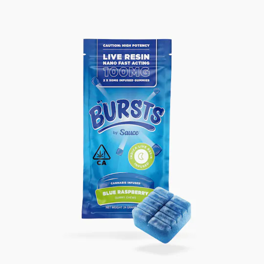 Sauce. - Sauce | Bursts | Blue Raspberry | Live Resin Gummies | 100mg - 1