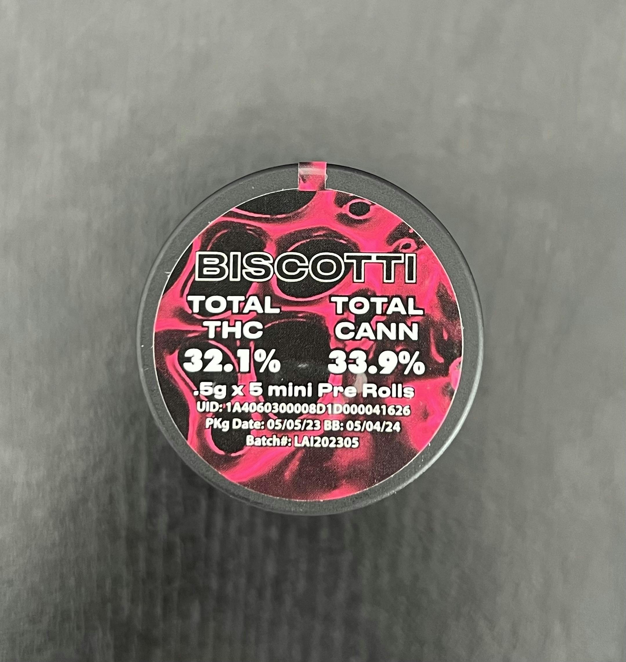 ELATE ENTERPRISES - BISCOTII 5PACK PREROLLS - 1