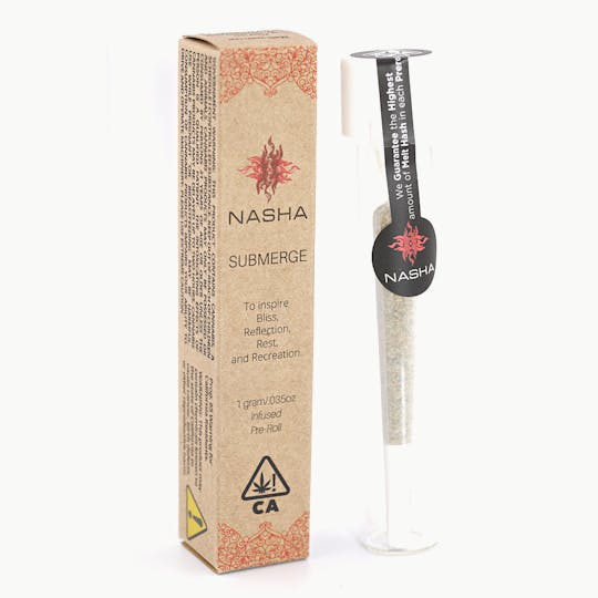 NASHA - Submerge 1 gram Infused Preroll - Ice Mintz x Strawberry Banana - 1