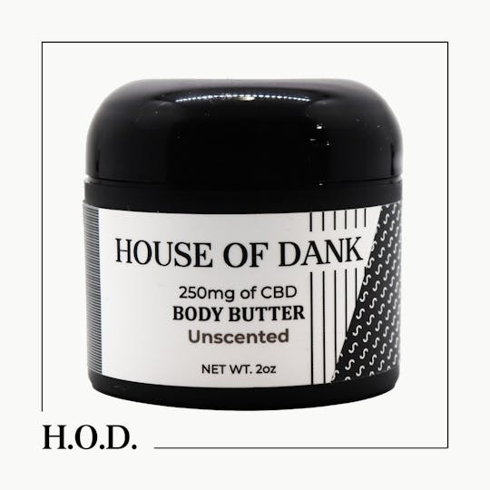 HOUSE OF DANK - H.O.D. CBD Unscented Body Butter 250mg - 1