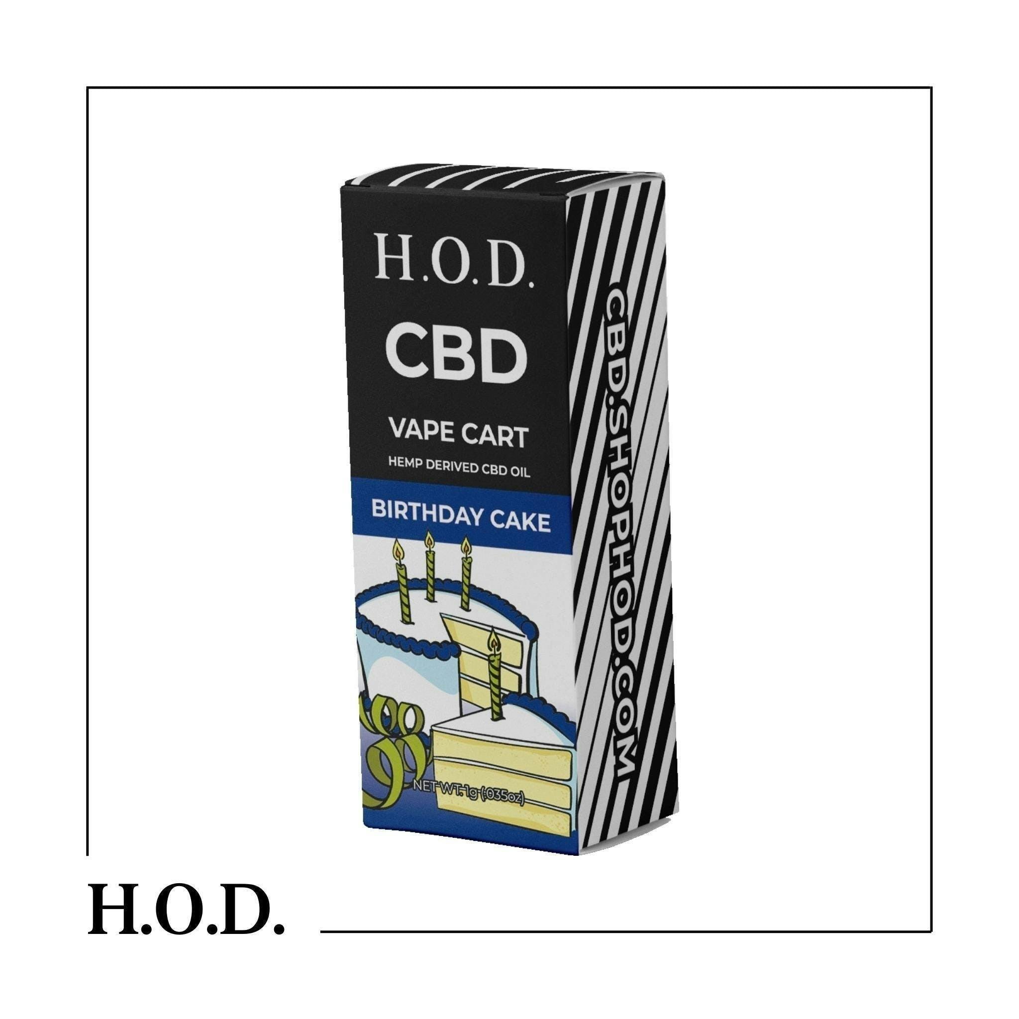 HOUSE OF DANK - H.O.D. CBD Birthday Cake Cart 1g - 1