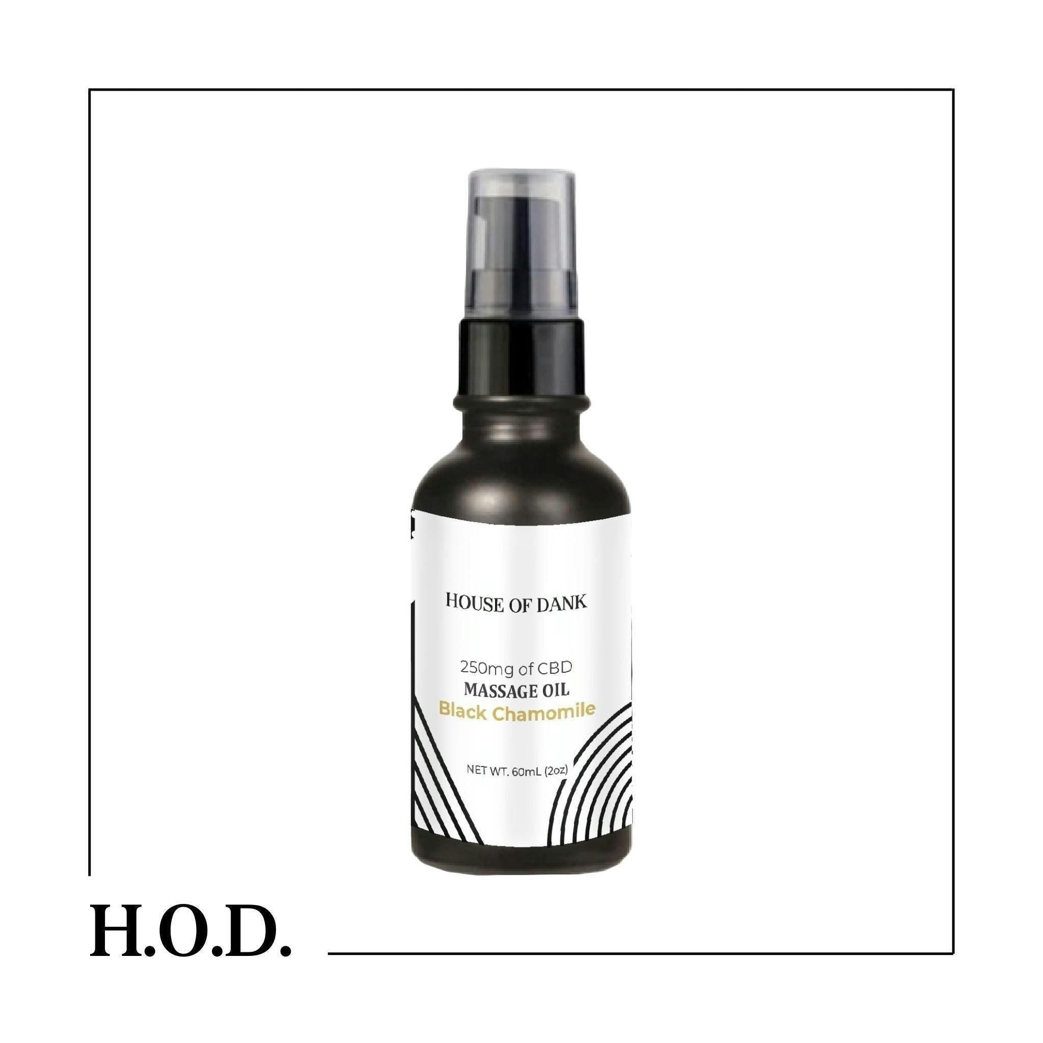 HOUSE OF DANK - H.O.D. CBD Black Chamomile & Rose Massage Oil 250mg - 1