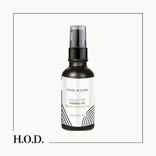 HOUSE OF DANK - H.O.D. CBD Black Chamomile & Rose Massage Oil 250mg - 1