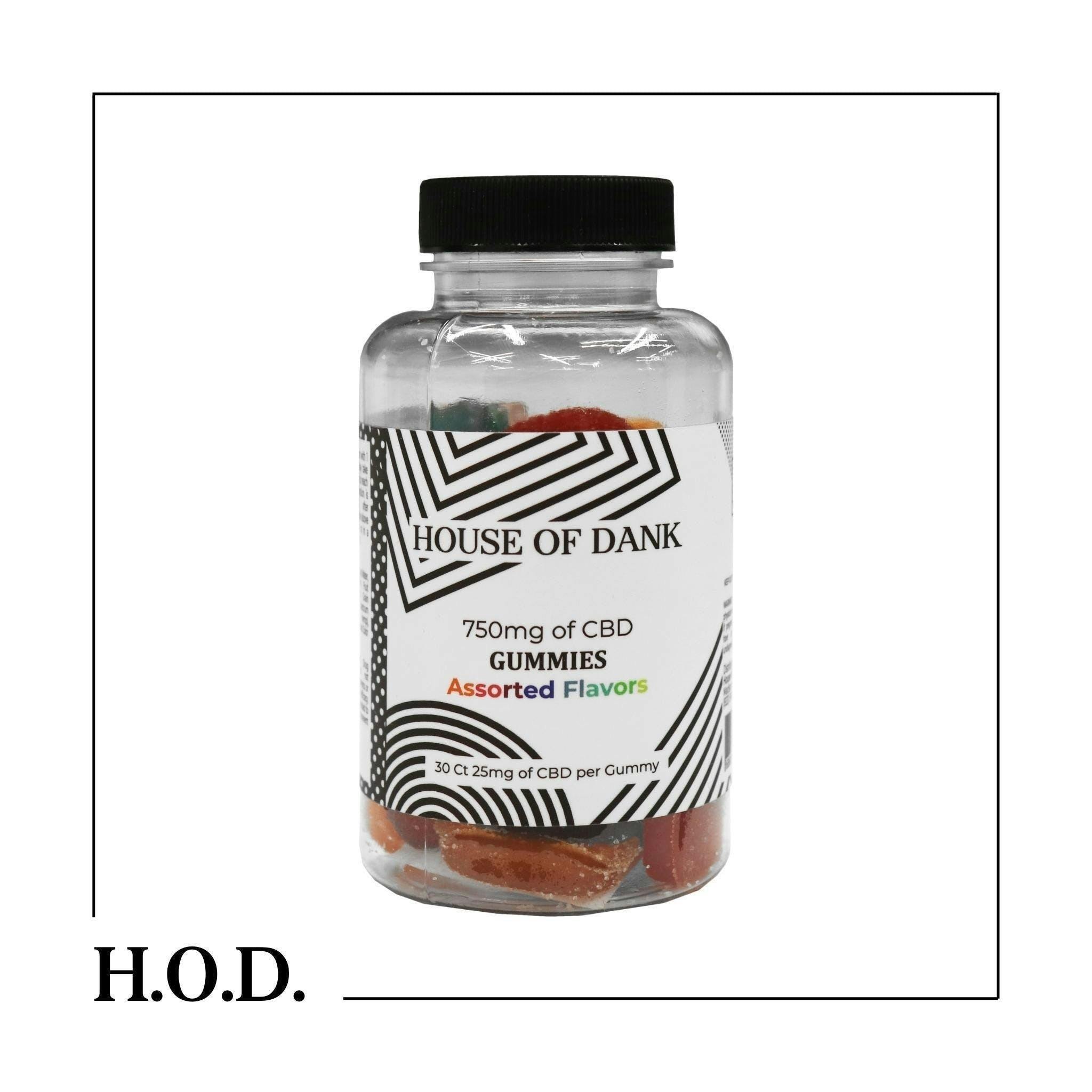 HOUSE OF DANK - H.O.D. CBD Variety Flavor Full Spectrum Gummies 750mg - 1