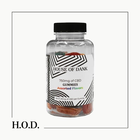 HOUSE OF DANK - H.O.D. CBD Variety Flavor Full Spectrum Gummies 750mg - 1