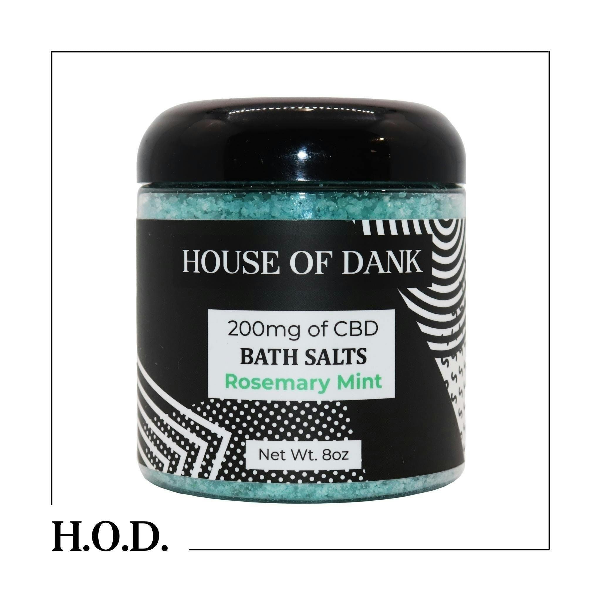 HOUSE OF DANK - H.O.D. CBD Rosemary Mint Bath Salts 200mg - 1