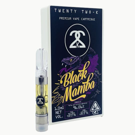 Twenty Two K / 22k - 22K - Black Mamba - Cartridge - 1.0ml - 1