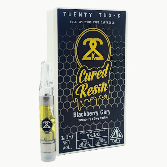 Twenty Two K / 22k - 22K - Cured Resin - Blackberry Gary - 1.0ml Cartridge - 1