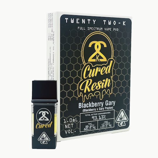 Twenty Two K / 22k - 22K - Cured Resin - Blackberry Gary - 1.0ml POD - 1