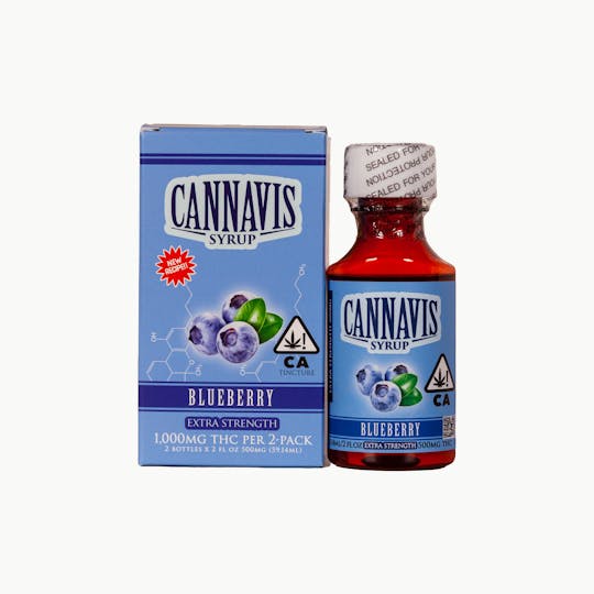 Cannavis - 1,000MG Blueberry Syrup Tincture Box (2pk) - 1