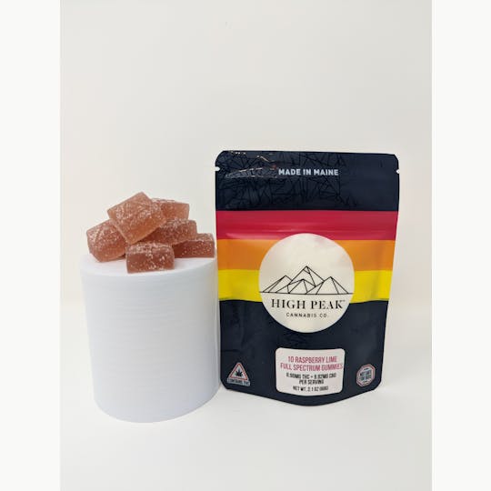High Peak Cannabis Co. - High Peak Cannabis Co. | 1:1 Raspberry Lime Vegan Gummies (MED) - 1