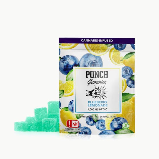 Punch Edibles & Extracts - Blueberry Lemonade Extreme Gummies 1,000mg (OK) - 1