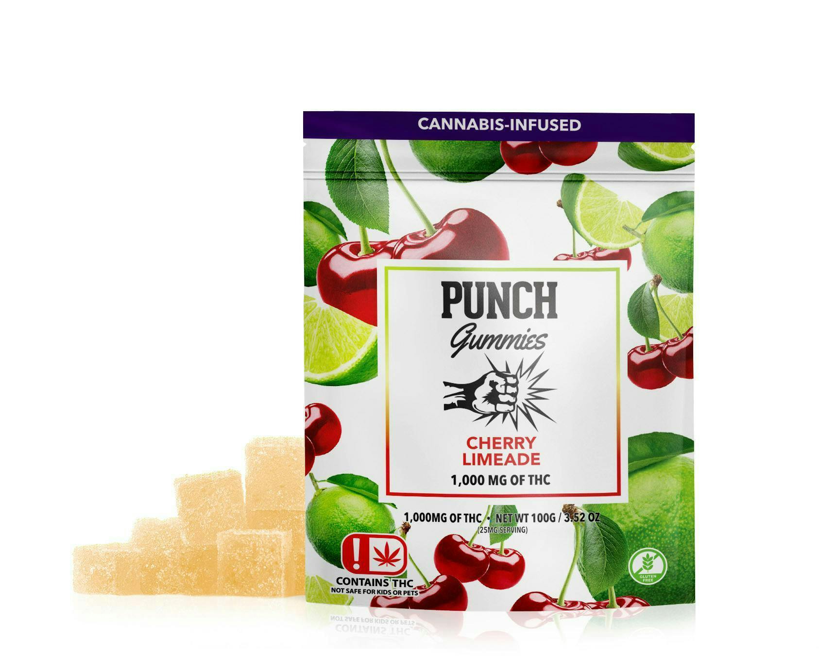 Punch Edibles & Extracts - Cherry Limeade Extreme Gummies 1,000mg (OK) - 1