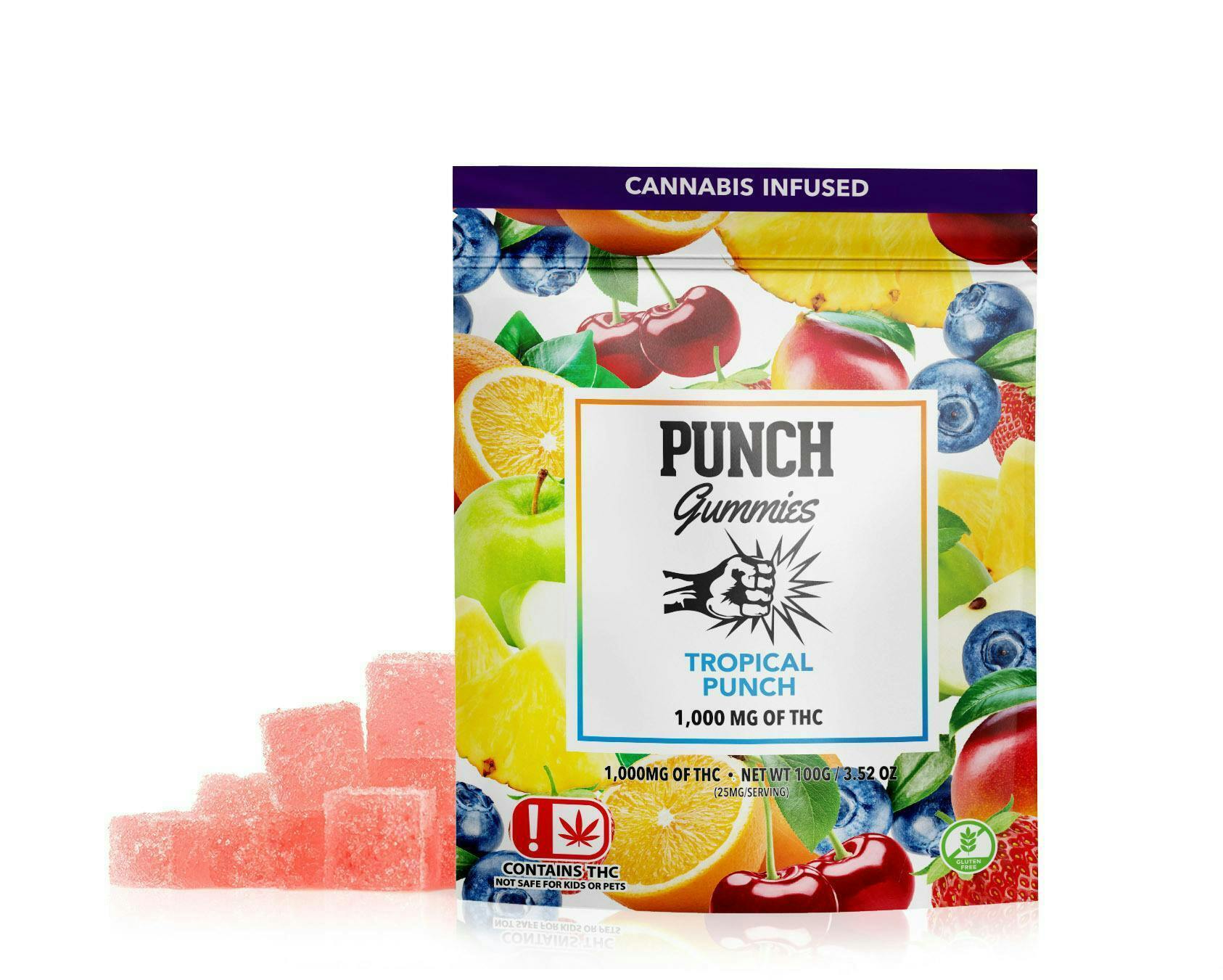 Punch Edibles & Extracts - Tropical Punch Extreme Gummies 1,000mg (OK) - 1