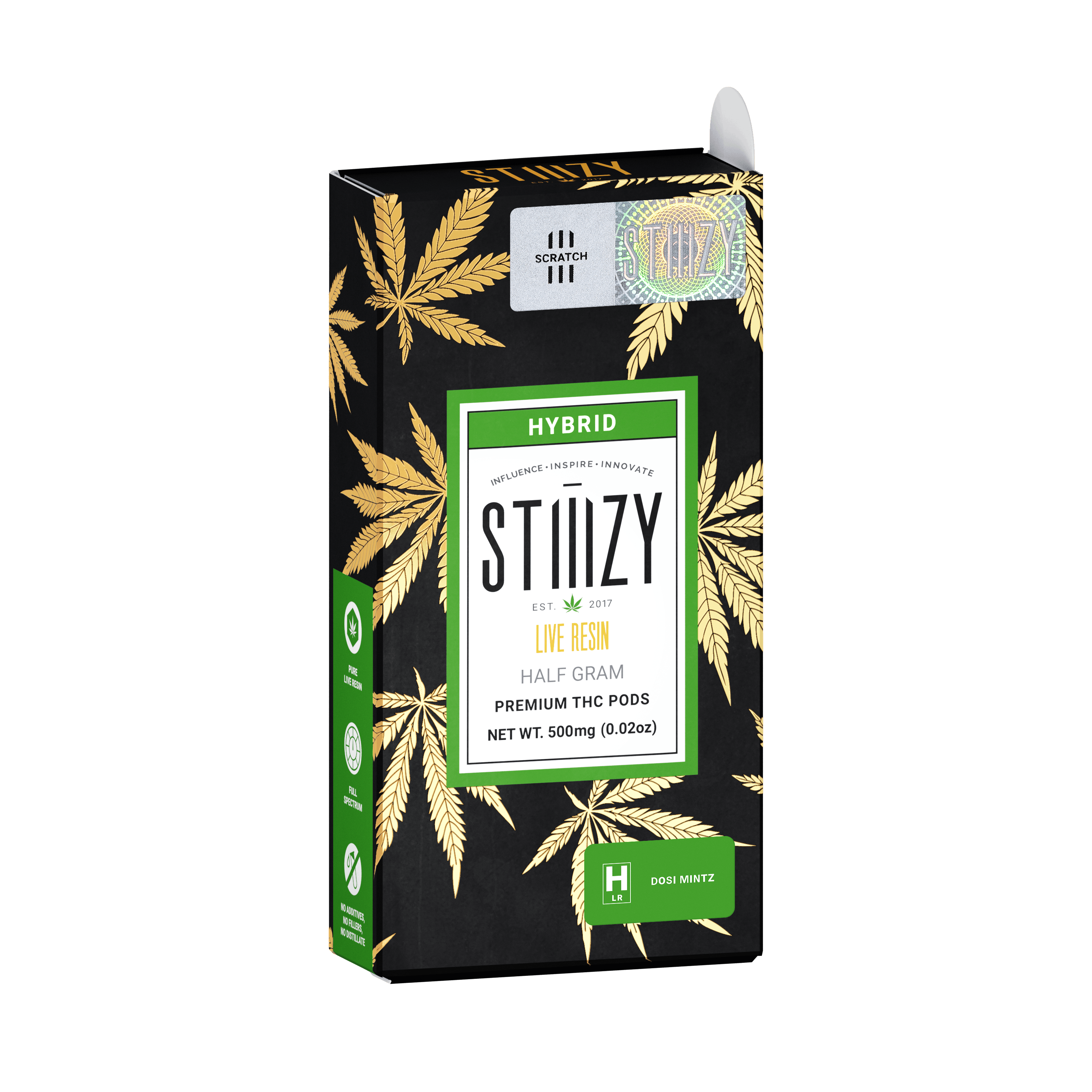 STIIIZY - Vape Cartridge - DOSI MINTZ .5G Live Resin Pod - STIIIZY - 1