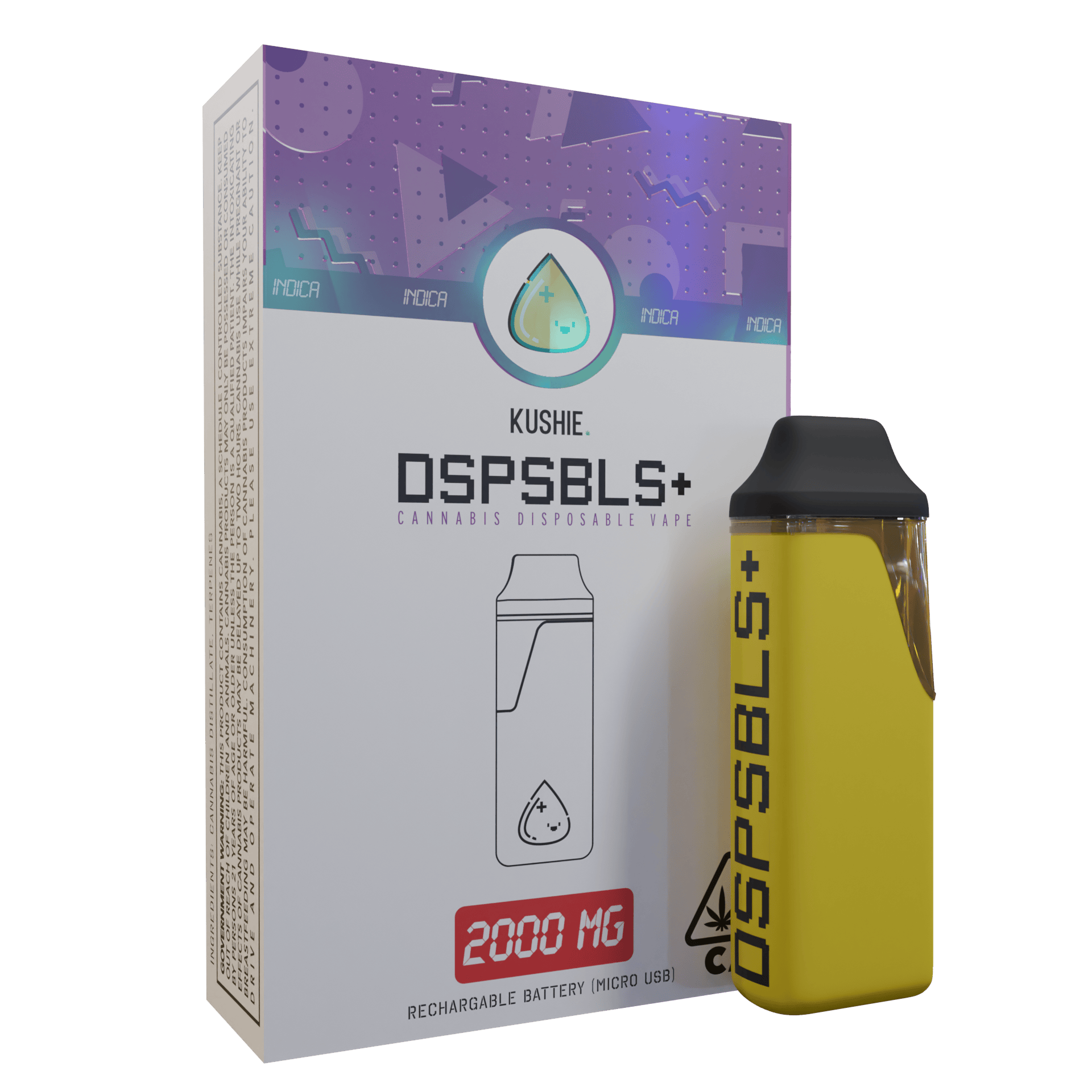 Kushie Brand - Indica | DSPSBLS+ Disposable | 1g - 1