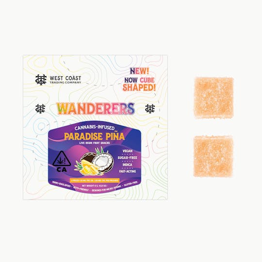 West Coast Trading Company - Wanderers Sugar-Free Vegan Gummies | Paradise Pina | 2ct - 1