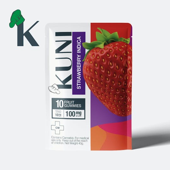 KUNI - Strawberry Gummies 10mg Indica 100mg - 1