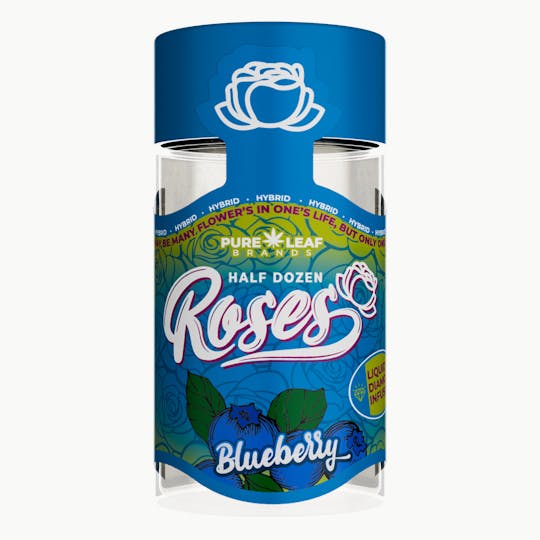 Roses - BLUEBERRY Roses 6 Pack Hybrid | Liquid Diamond Infused | 3.6G (.6g ea) - 1