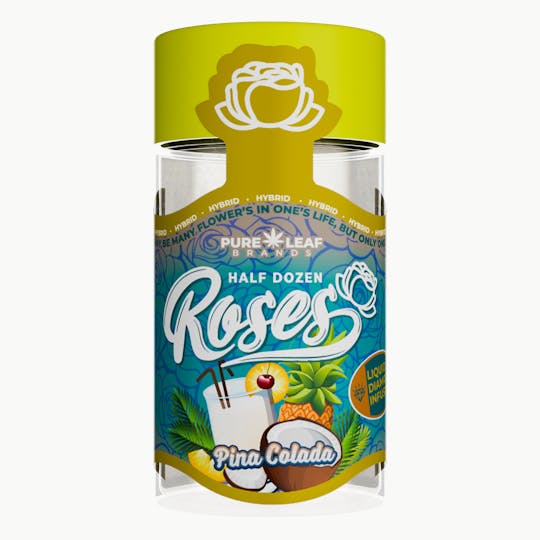 Roses - PINA COLADA Roses 6pk Hybrid | Liquid Diamond Infused | 3.6G (.6g ea) - 1