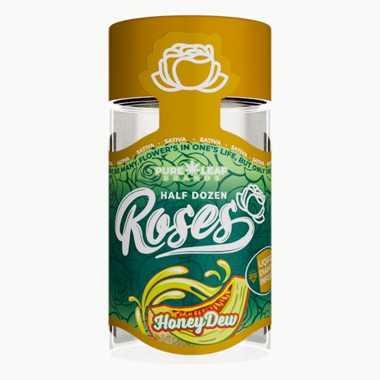 Roses - HONEYDEW Roses 6 Pack Hybrid | Liquid Diamond Infused | 3.6G (.6g ea) - 1