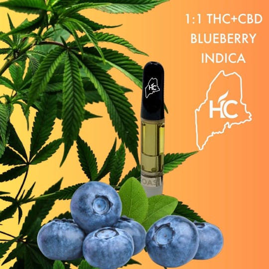 High Coast - High Coast 1G 1:1 THC+CBD Cartridge - Blueberry (Indica) - 1
