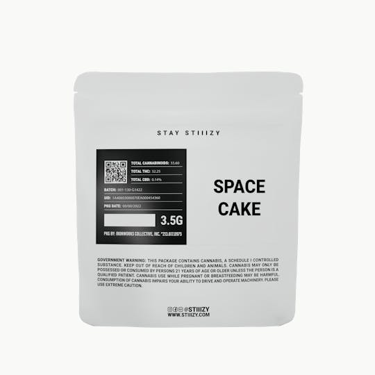 STIIIZY - - SPACE CAKE - 3.5G White Label Mylar - 1