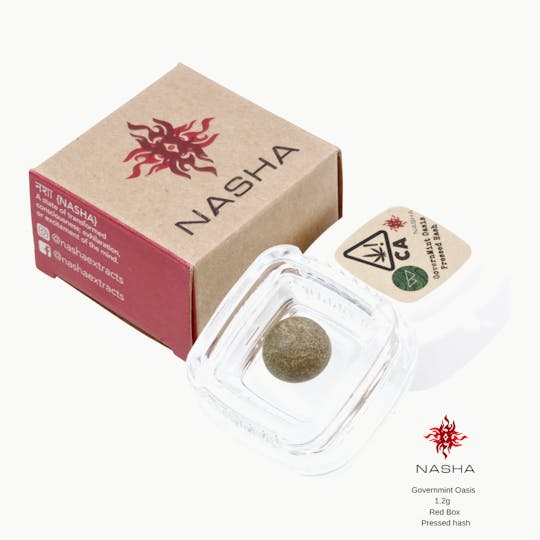 NASHA - Governmint Oasis 1.2g Red Pressed Hash (Whitethorn Valley) - 1