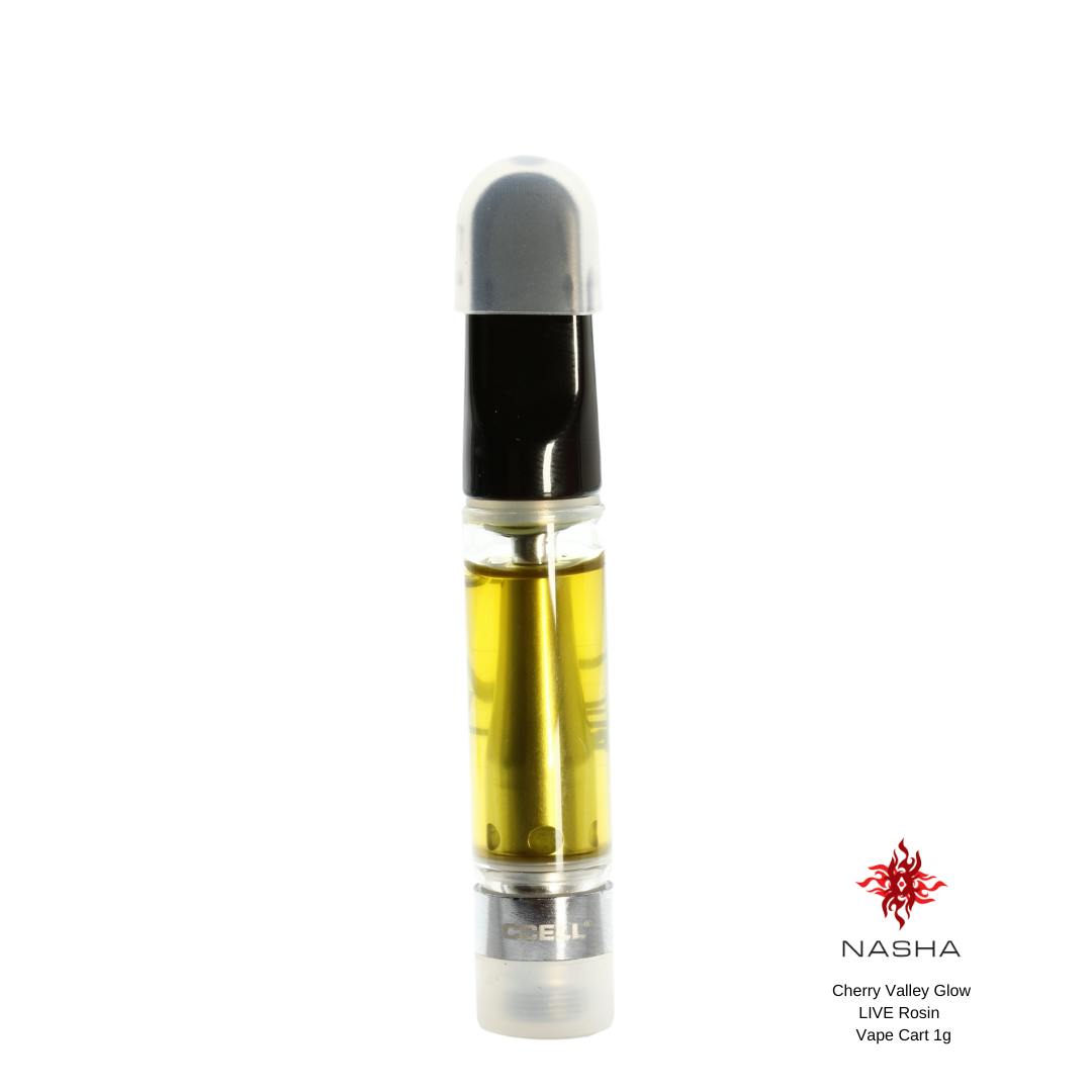 NASHA - Cherry Valley Glow Live Rosin Vape Cart 1 gram - 1