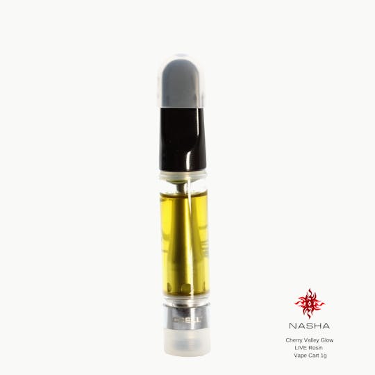 NASHA - Cherry Valley Glow Live Rosin Vape Cart 1 gram - 1
