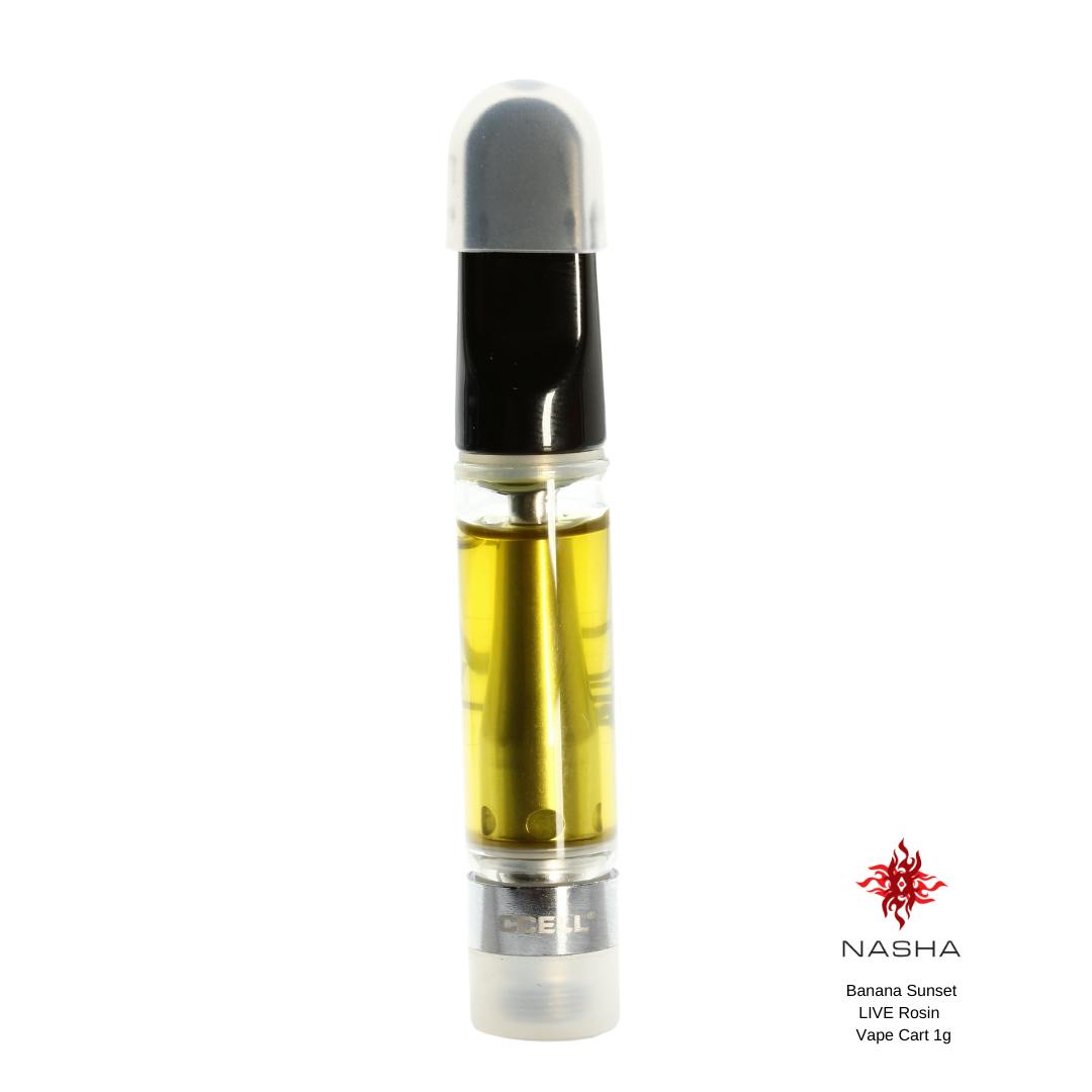 NASHA - Banana Sunset Live Rosin Vape Cart 1 gram - 1