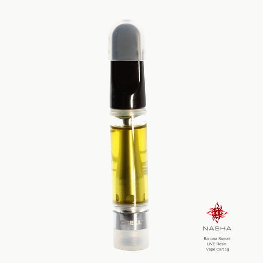 NASHA - Banana Sunset Live Rosin Vape Cart 1 gram - 1