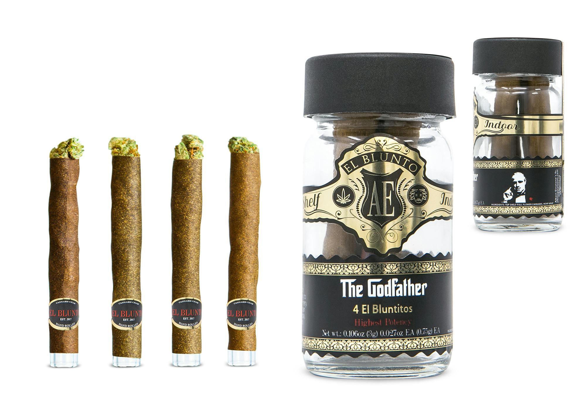 El Blunto by Albert Einstone's - El Bluntito - 4-Pack - The Godfather - 4 x .75G [Mini Blunt Pack] - 1