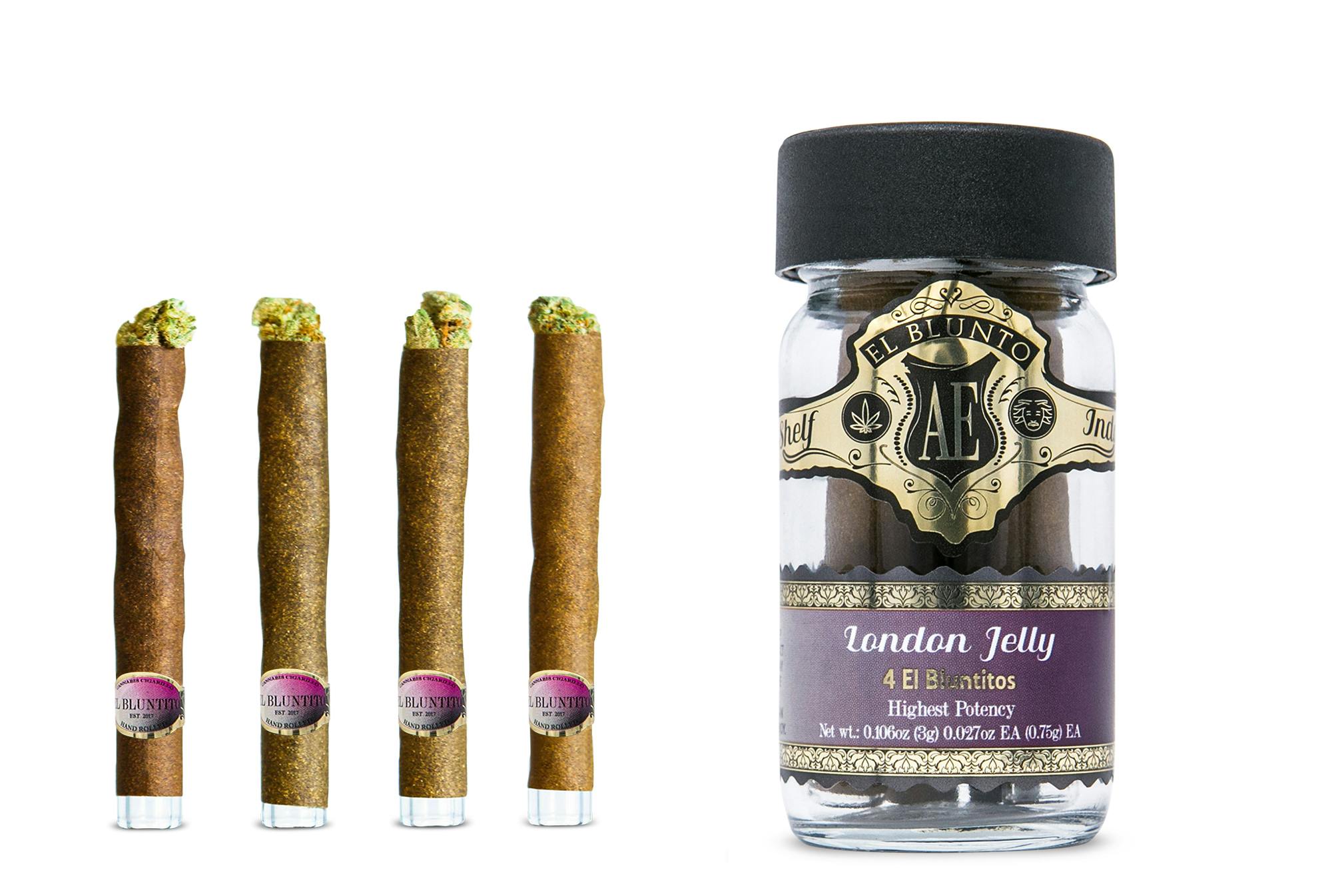 El Blunto by Albert Einstone's - El Bluntito - 4-Pack - London Jelly - 4 x .75G [Mini Blunt Pack] - 1