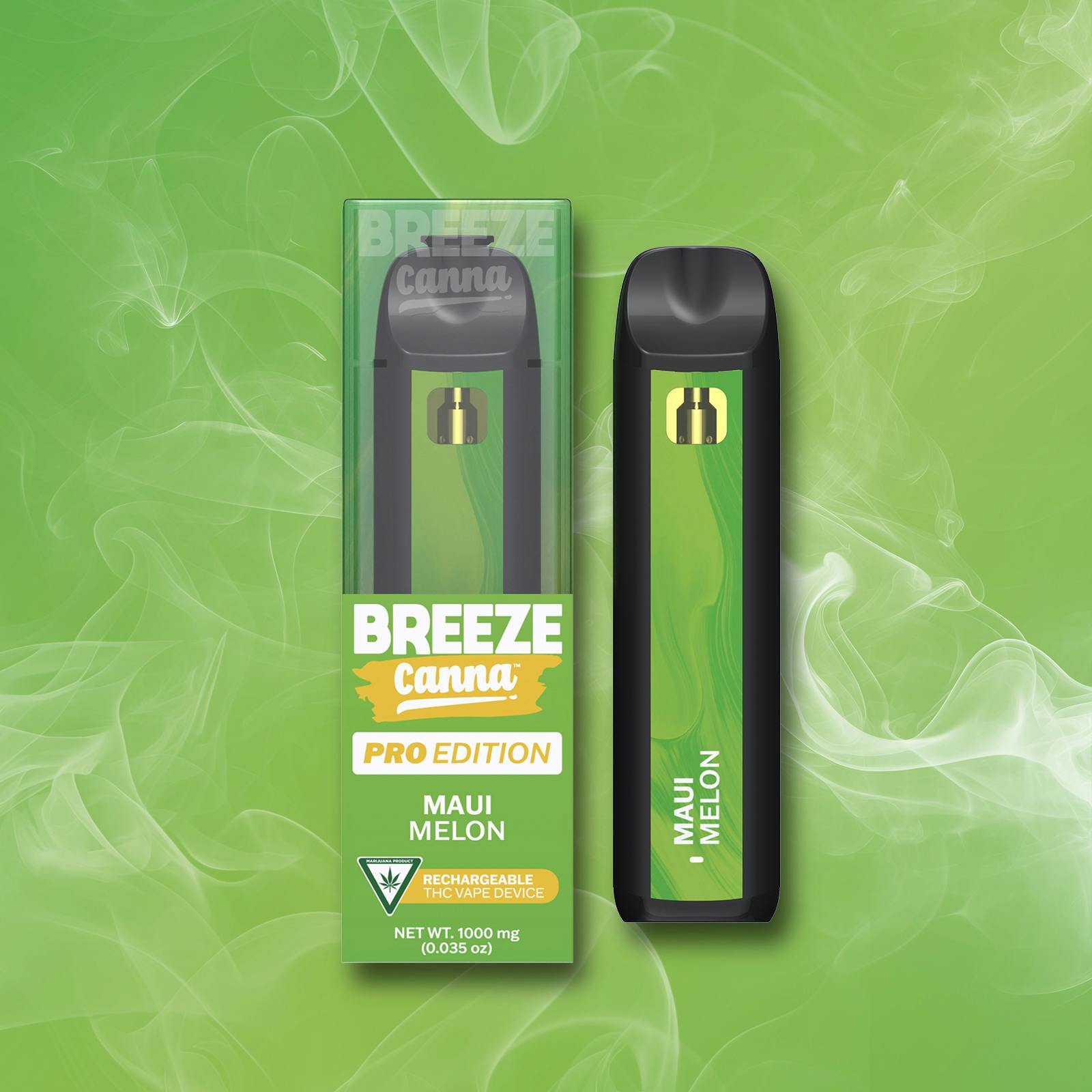 Breeze Canna - Maui Melon - Seasonal 1g PRO Vape Device — BREEZE Canna - 1