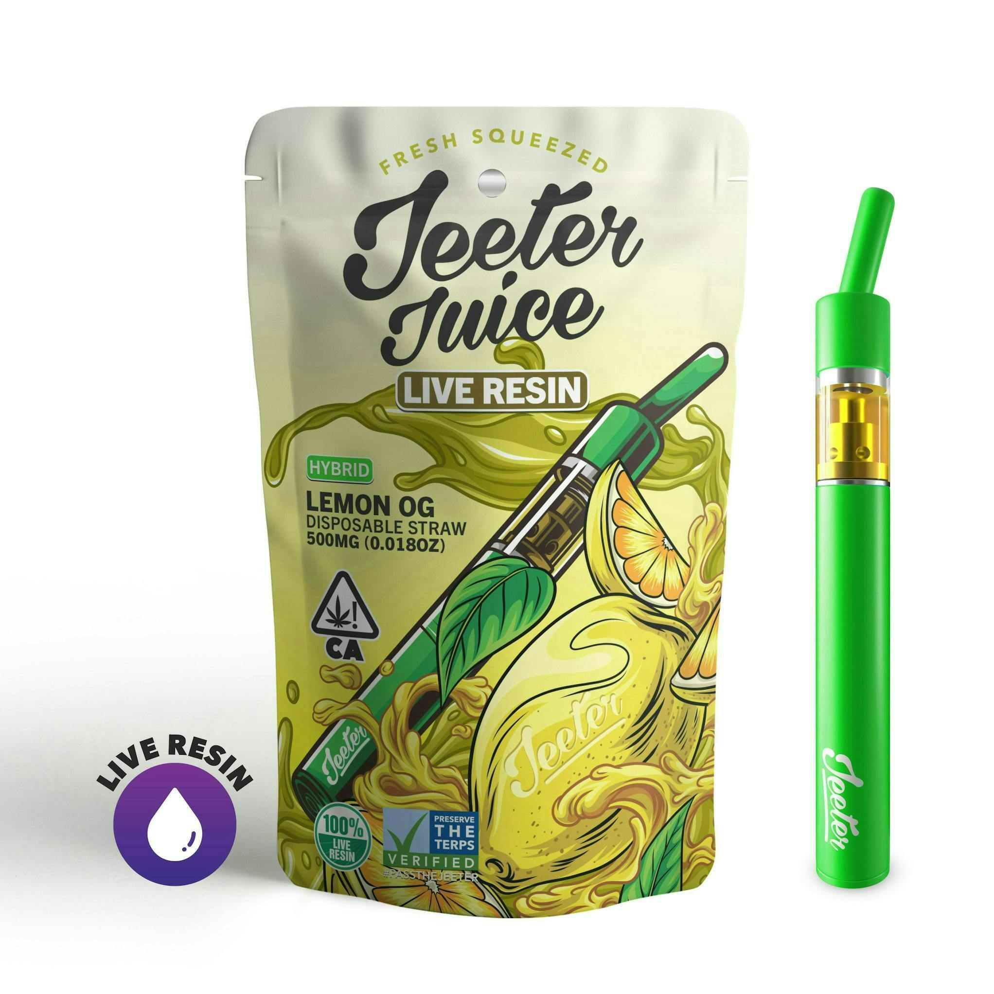 Jeeter - Jeeter | Lemon OG | Live Resin Straw Disposable | 0.5g - 1