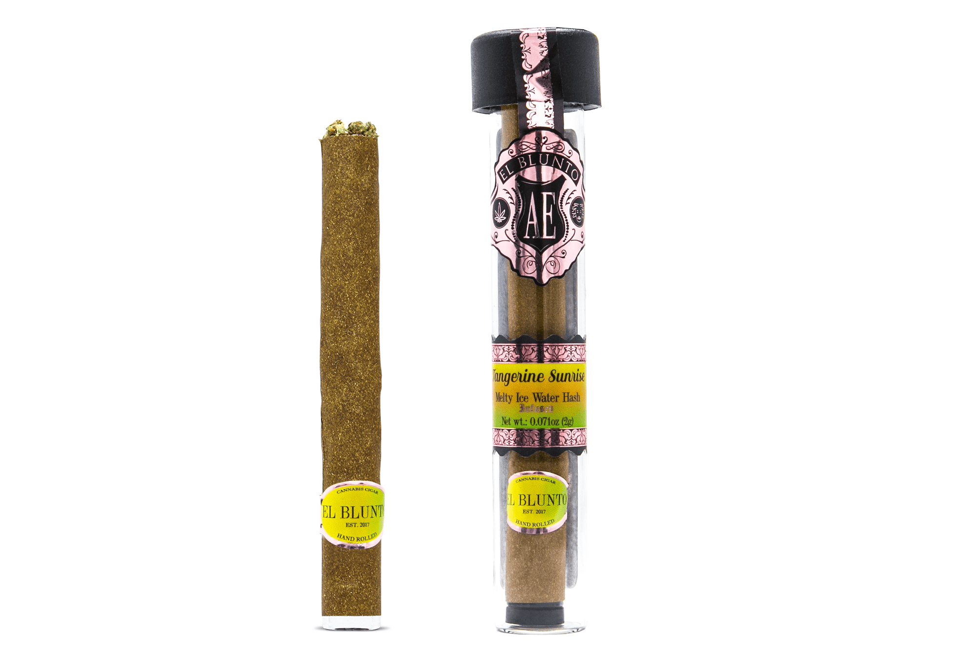 El Blunto by Albert Einstone's - El Blunto - Tangerine Sunrise - 2G Cannabis Cigar - Hash Infused [Blunt] - 1