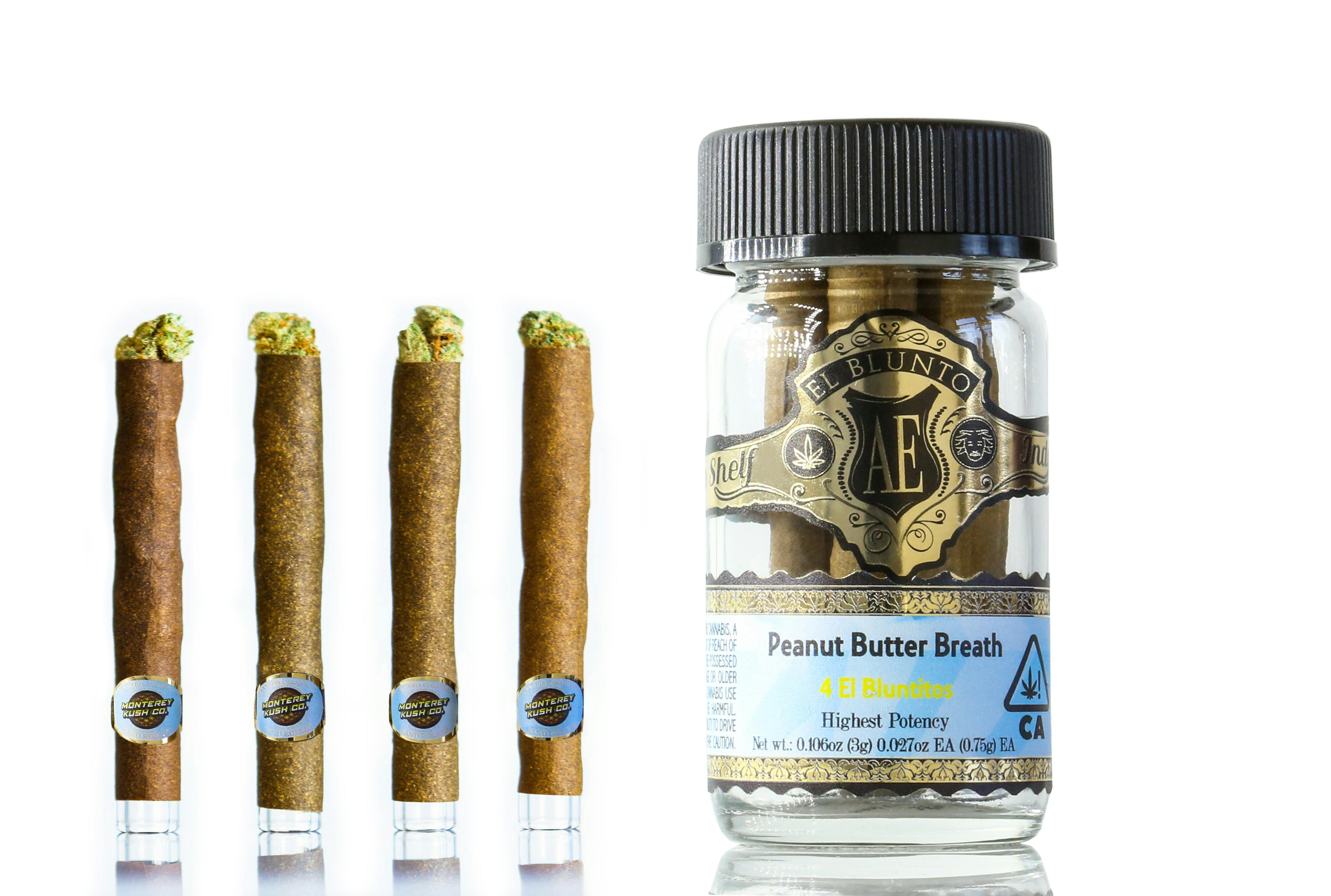 El Blunto by Albert Einstone's - El Bluntito - 4-Pack - Peanut Butter Breath - 4 x .75G [Mini Blunt Pack] - 1
