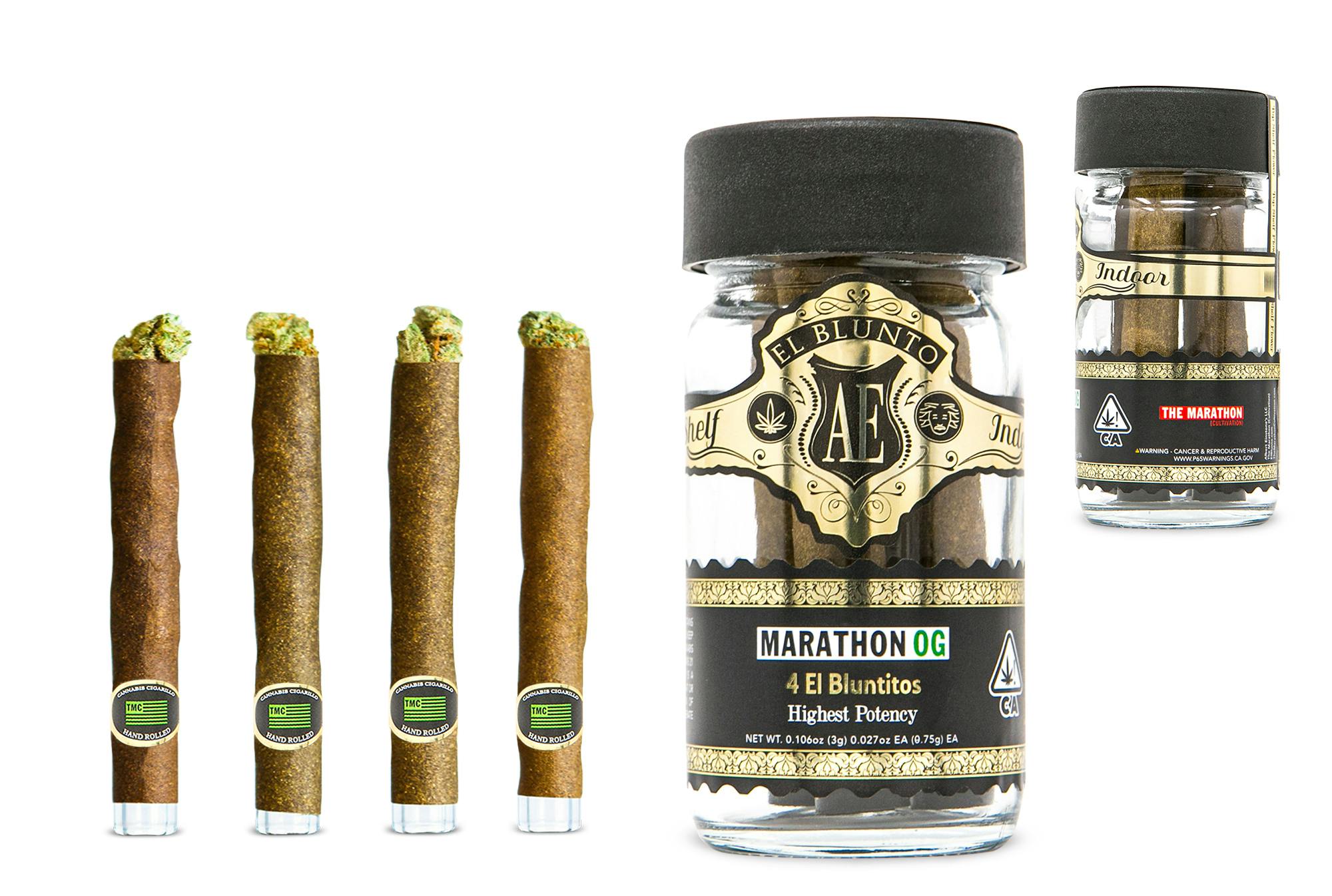 El Blunto by Albert Einstone's - El Bluntito x The Marathon - 4-Pack - Marathon OG - 4 x .75G [Mini Blunt] - 1