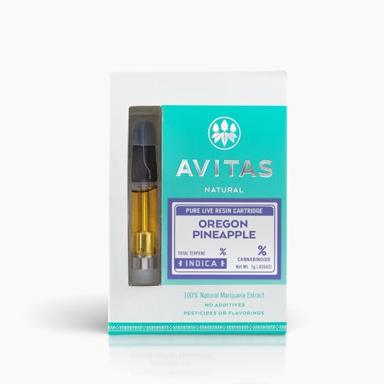 Avitas - Oregon Pineapple Pure Live Resin Cartridge 1g - 1