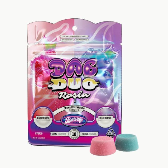 ABX / absoluteXtracts - ABX - Raspberry + Blueberry Dab Duos Rosin Gummies - 100mg - 1