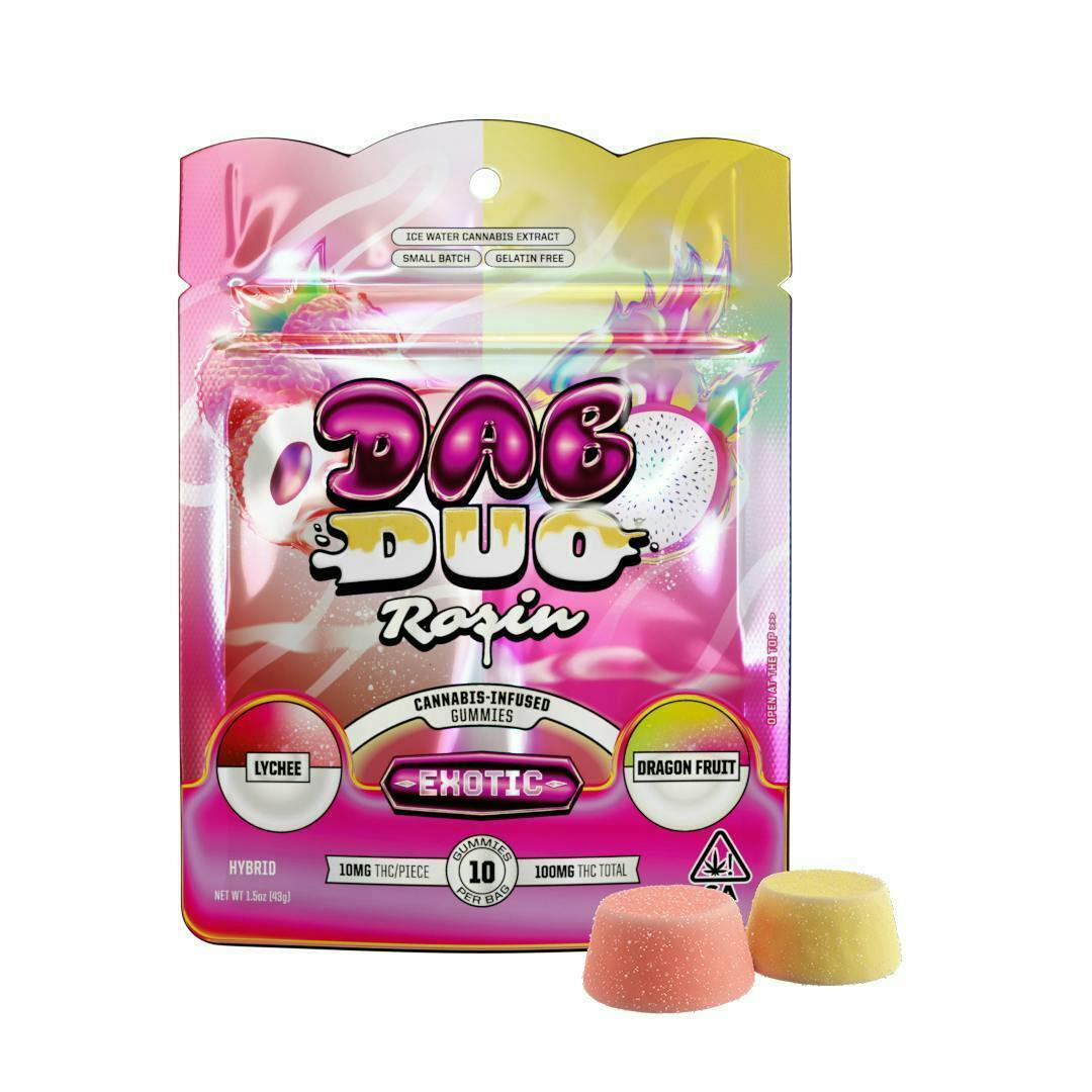 ABX / absoluteXtracts - ABX - Lychee + Dragon Fruit Dab Duos Rosin Gummies - 100mg - 1