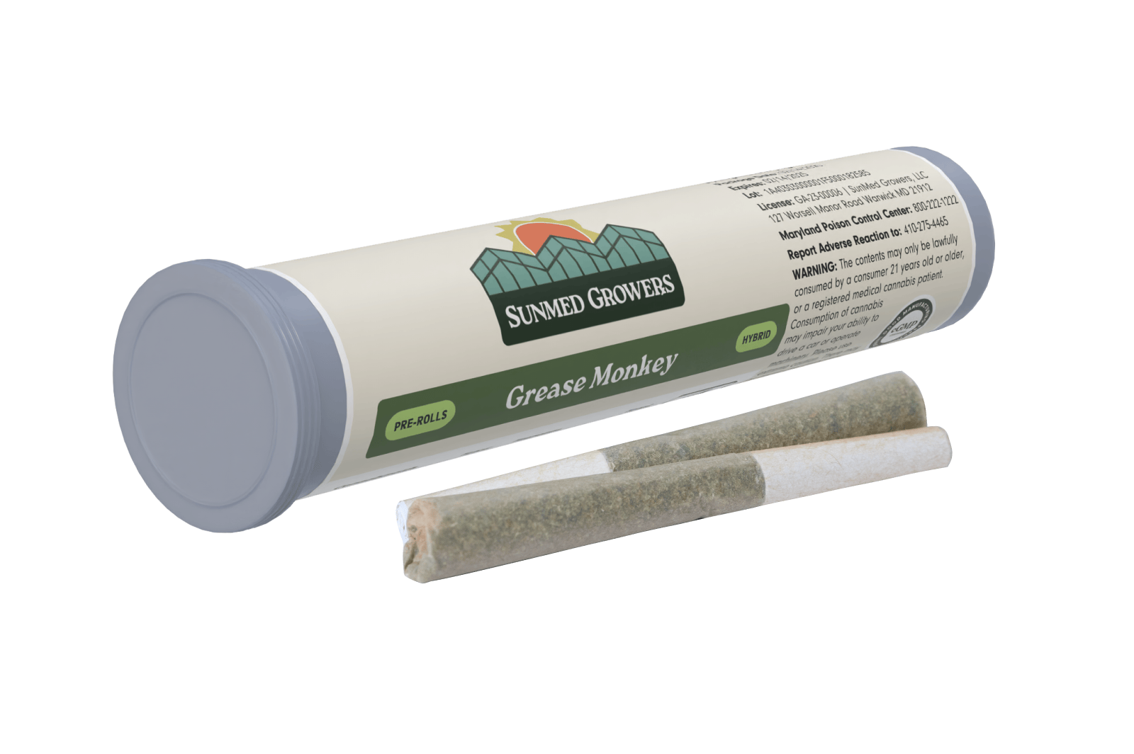 SunMed Growers - Grease Monkey Pre Roll 0.5g/2 Pack - 1